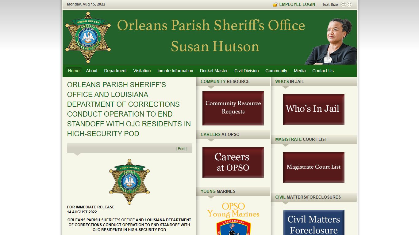 Inmate Query - Welcome to Orleans Parish Sheriff's Office